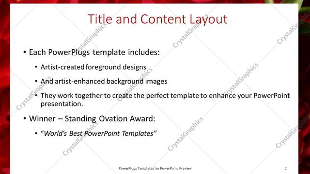 Title and Content presentation slide layout