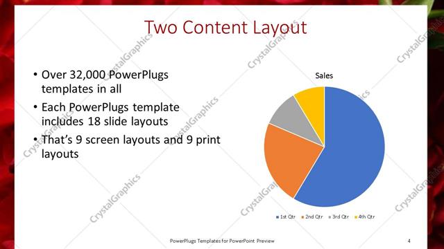 Two Content presentation slide layout