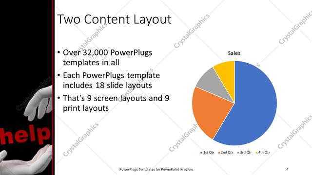 Two Content presentation slide layout