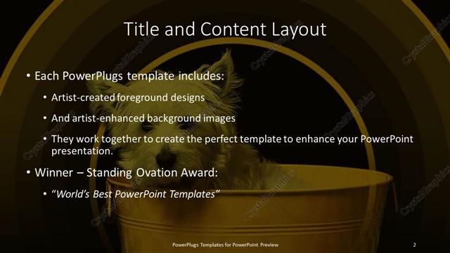 Title and Content presentation slide layout