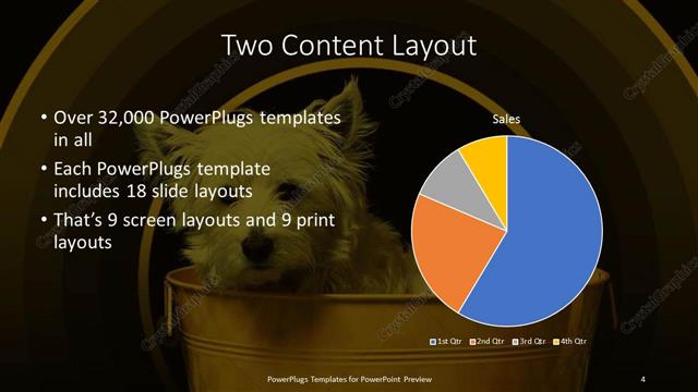 Two Content presentation slide layout