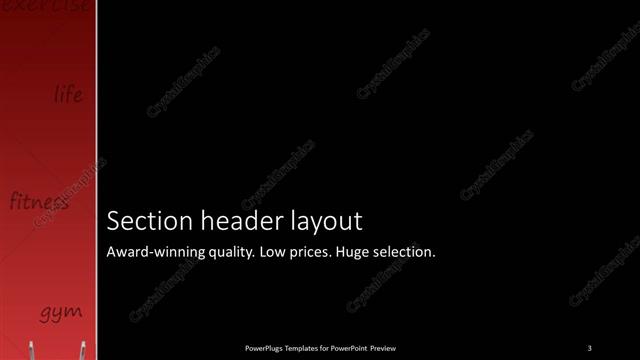 Section Header presentation slide layout
