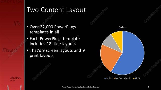 Two Content presentation slide layout