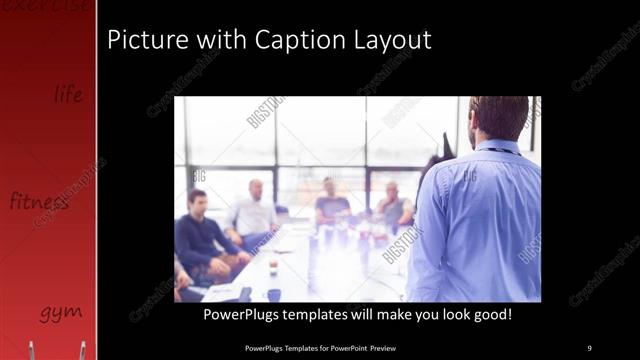 Picture with Caption presentation slide layout