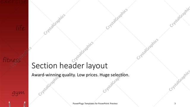 Section Header presentation slide layout
