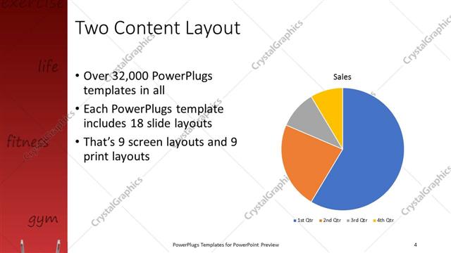 Two Content presentation slide layout
