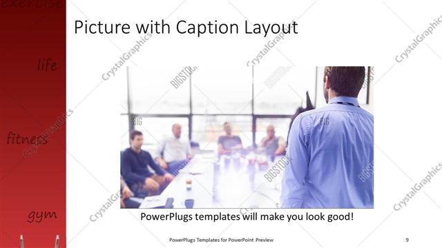 Picture with Caption presentation slide layout
