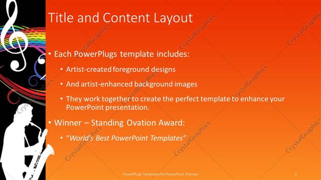 Title and Content presentation slide layout