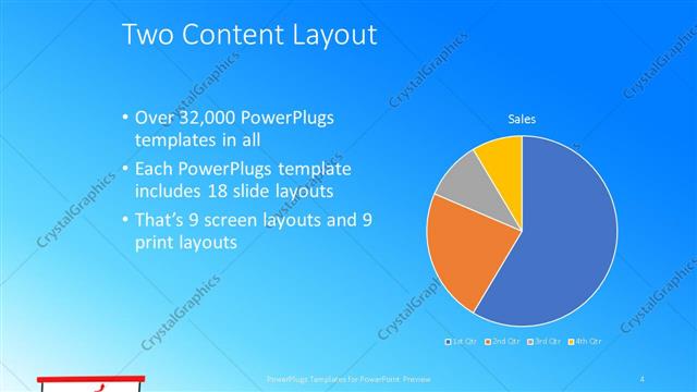 Two Content presentation slide layout
