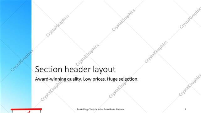 Section Header presentation slide layout