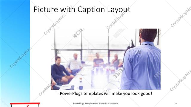 Picture with Caption presentation slide layout
