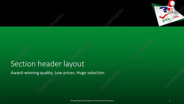 Section Header presentation slide layout