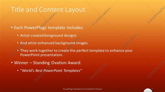 Title and Content presentation slide layout