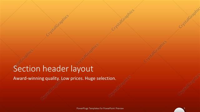 Section Header presentation slide layout
