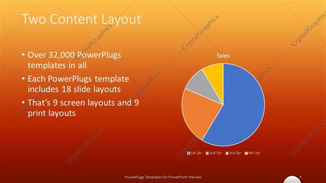 Two Content presentation slide layout