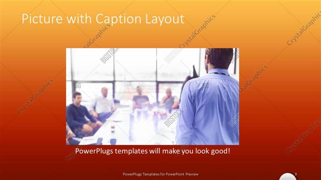 Picture with Caption presentation slide layout