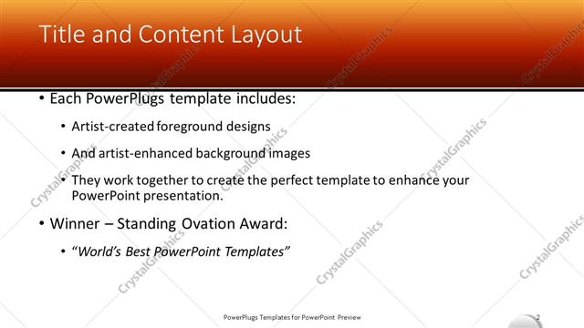 Title and Content presentation slide layout