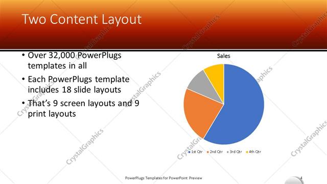 Two Content presentation slide layout