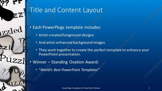 Title and Content presentation slide layout