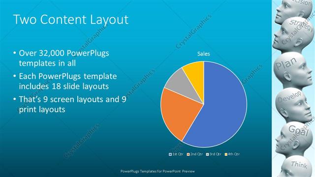 Two Content presentation slide layout