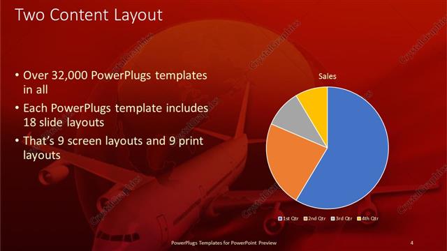 Two Content presentation slide layout