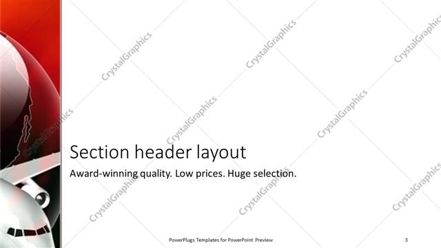Section Header presentation slide layout