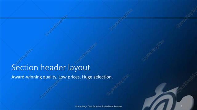 Section Header presentation slide layout