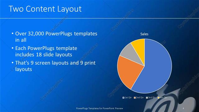 Two Content presentation slide layout