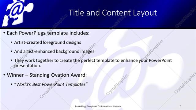 Title and Content presentation slide layout