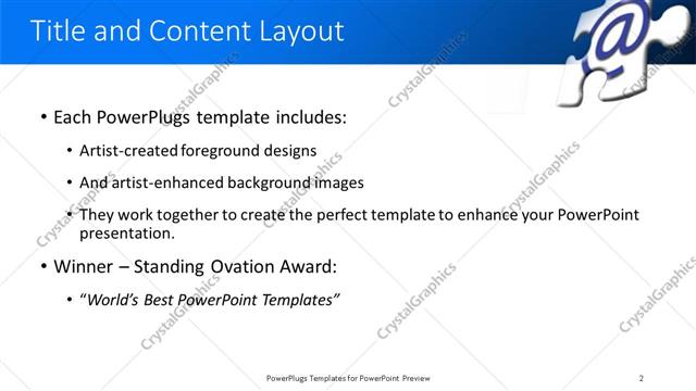 Title and Content presentation slide layout