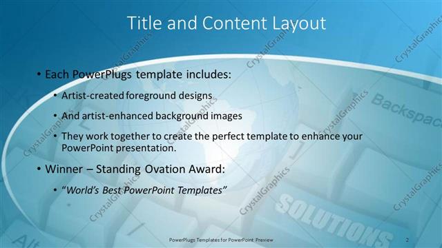 Title and Content presentation slide layout