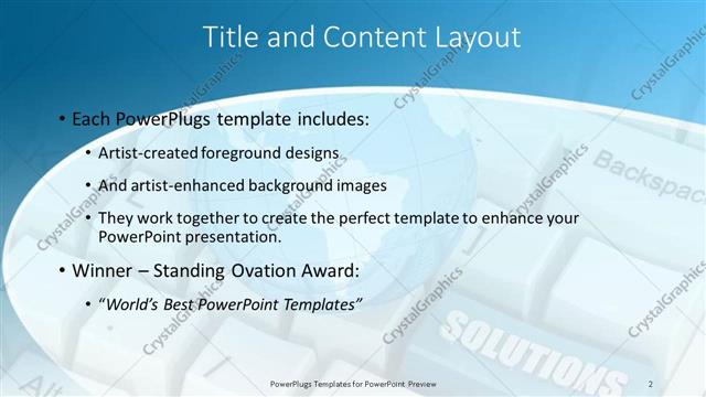 Title and Content presentation slide layout