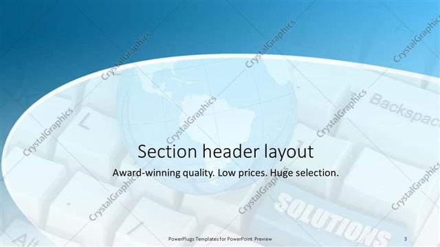 Section Header presentation slide layout