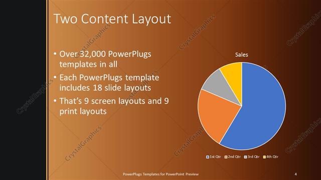 Two Content presentation slide layout