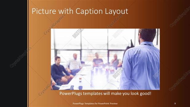 Picture with Caption presentation slide layout