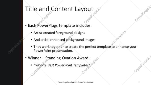 Title and Content presentation slide layout