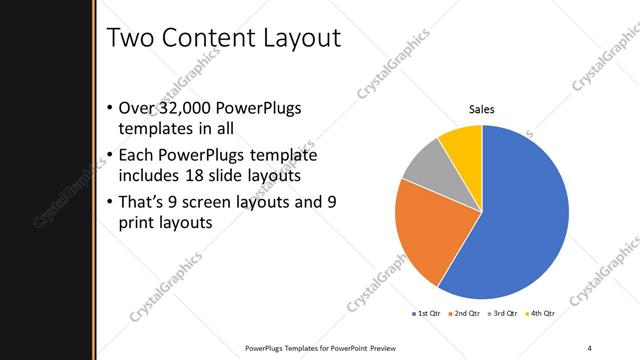 Two Content presentation slide layout