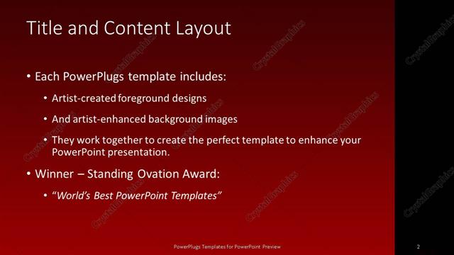Title and Content presentation slide layout