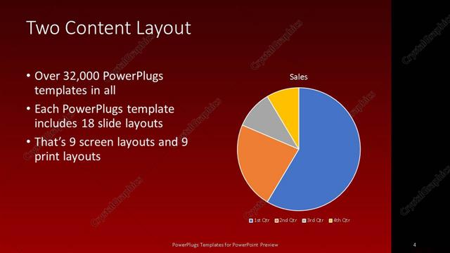 Two Content presentation slide layout