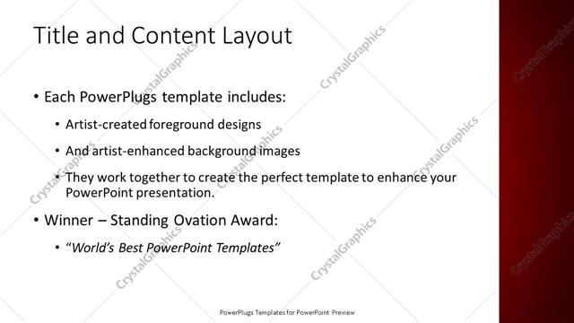 Title and Content presentation slide layout