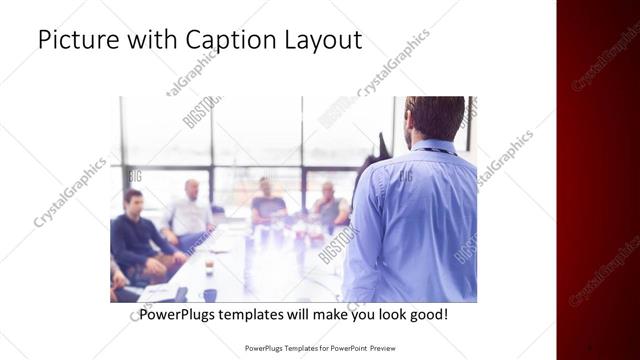 Picture with Caption presentation slide layout