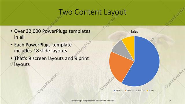 Two Content presentation slide layout