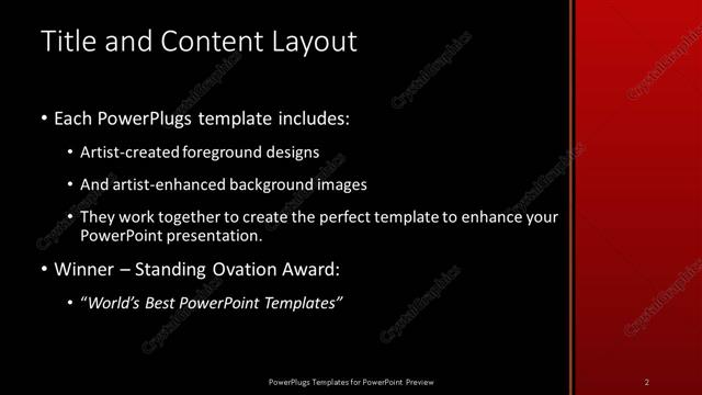 Title and Content presentation slide layout