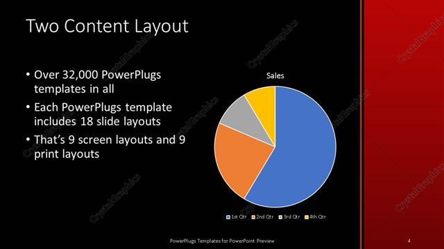 Two Content presentation slide layout