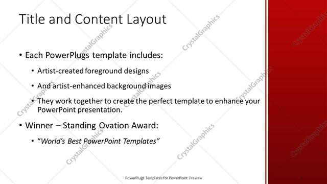 Title and Content presentation slide layout
