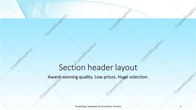 Section Header presentation slide layout