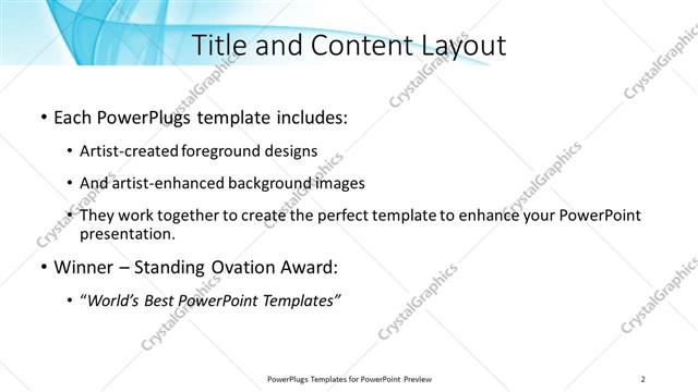 Title and Content presentation slide layout