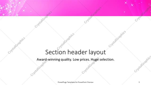 Section Header presentation slide layout