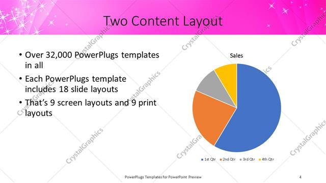 Two Content presentation slide layout