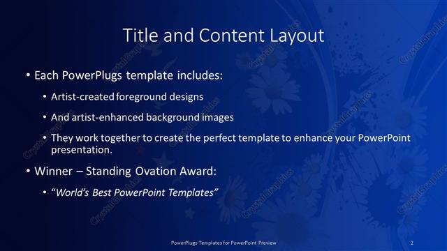 Title and Content presentation slide layout